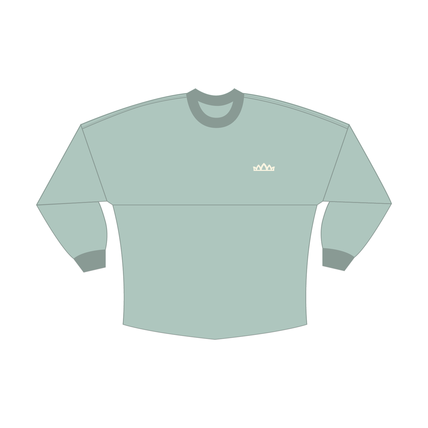 Hafa Adai Spirit Jersey Crewneck - Jade w/ White