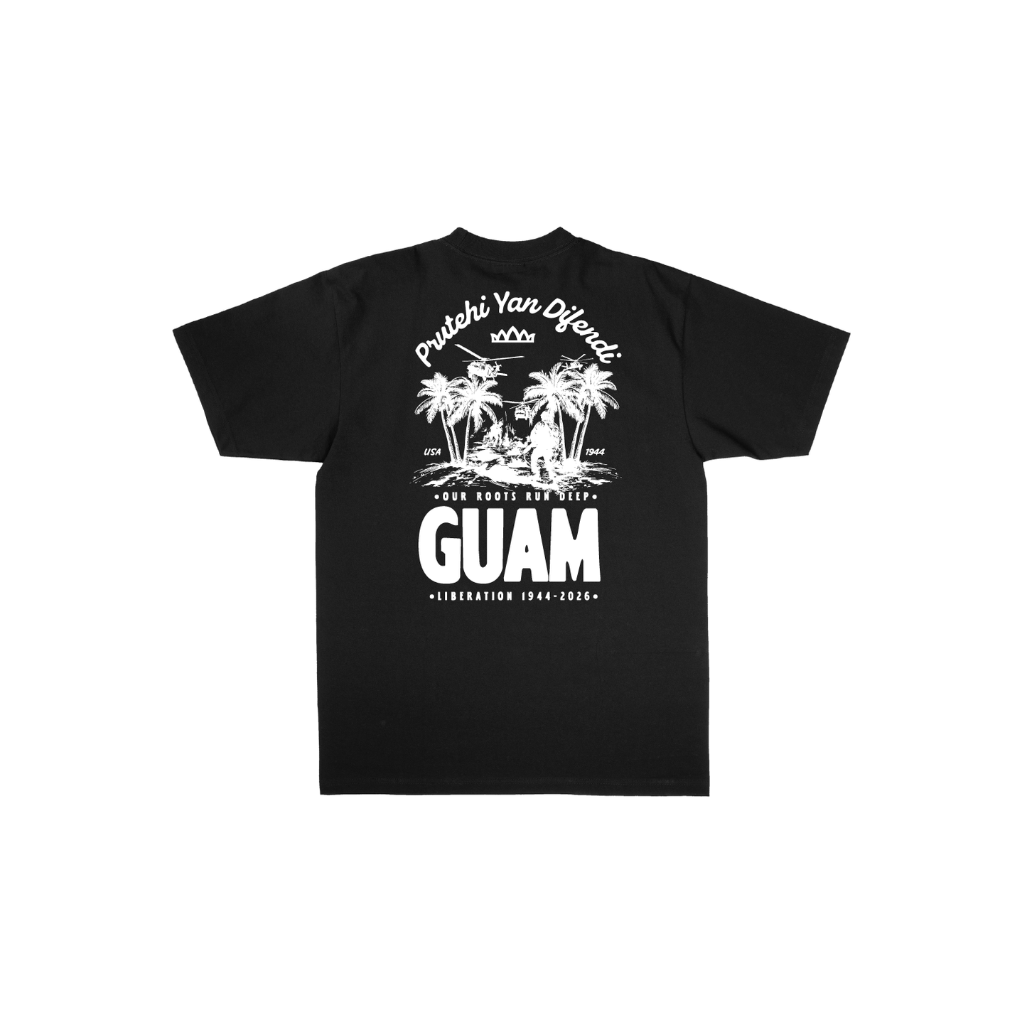 Prutehi Village Tee - White on Black