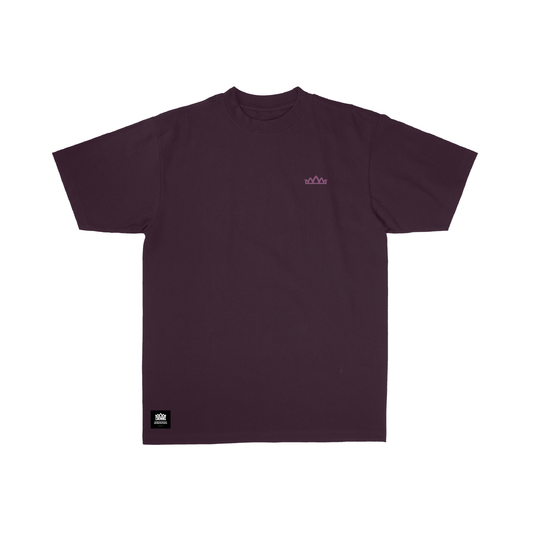 Premium Logo Tee- Rose on Wine