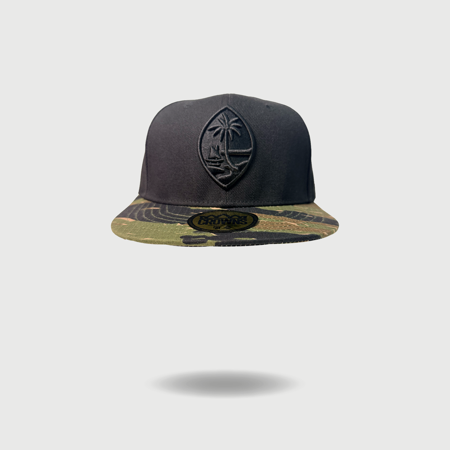 GU Seal Fitted Cap - Black w/ Tiger Camo Brim