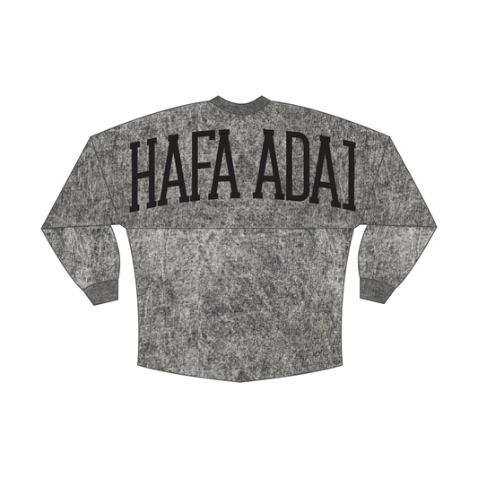 Hafa Adai Puff Print Jersey Crewneck - Mineral Ash