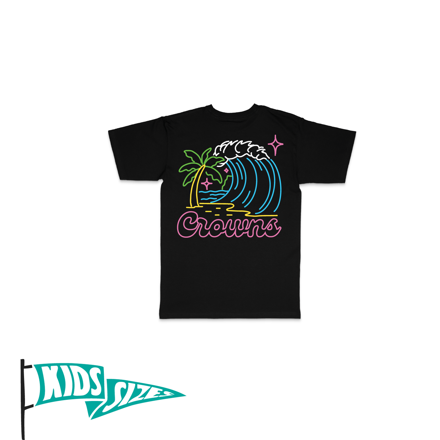 Waves of Neon Youth Tee- Black