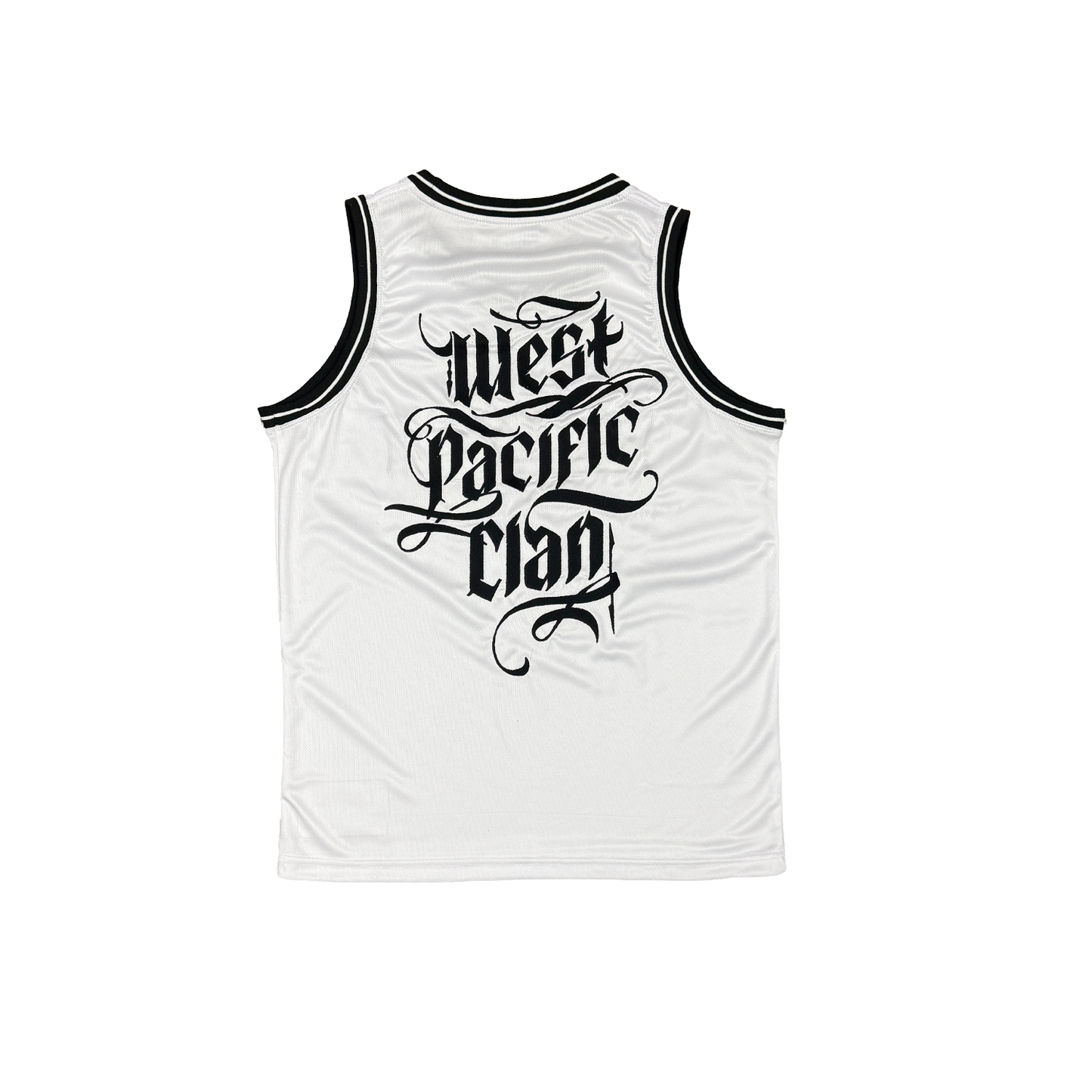 Solo Logo Mesh Kids Jersey Tank - Black on White