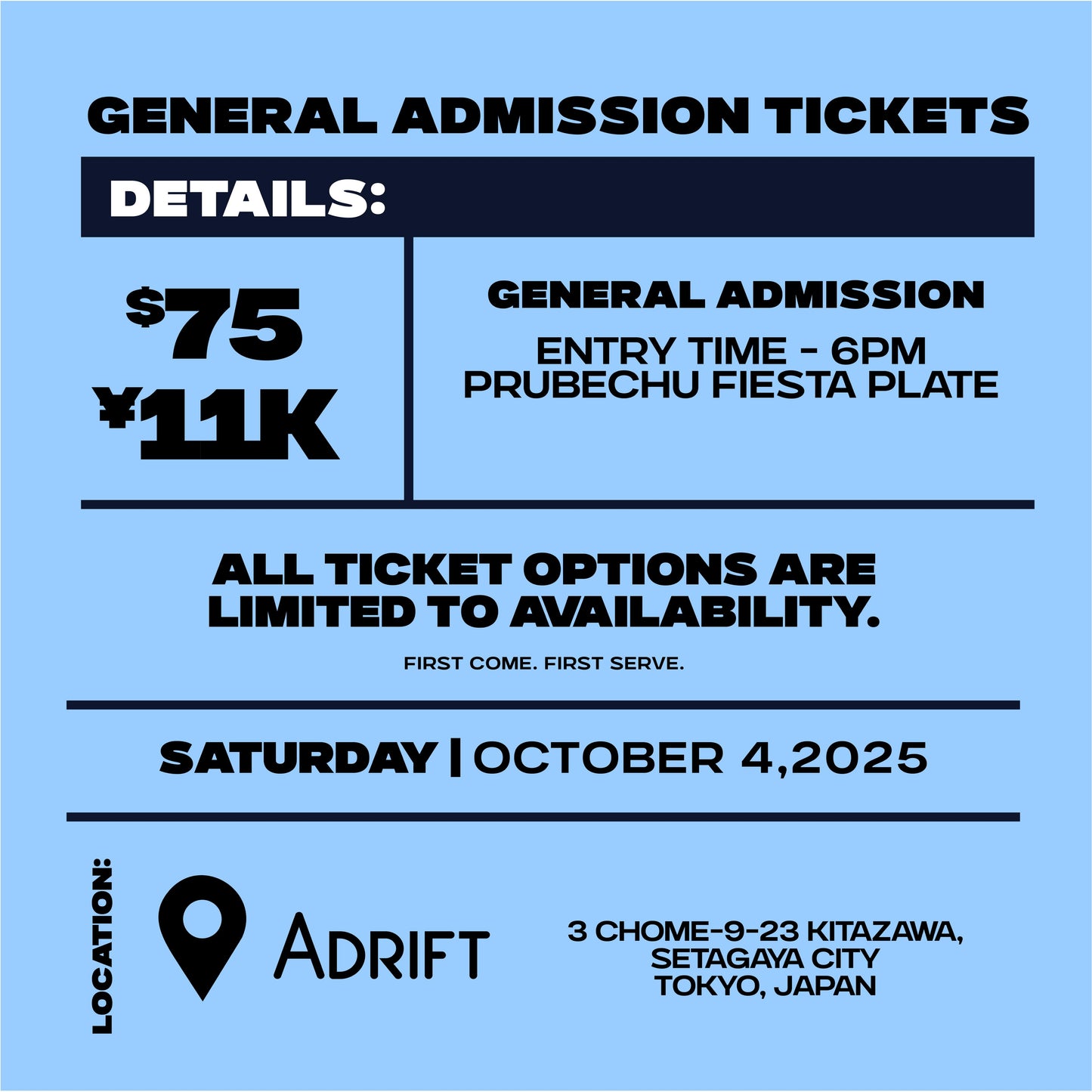 Iyasaka Vibes: TICKETS
