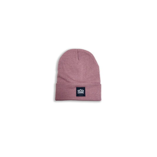 Logo Patch Beanie - Dusty Rose