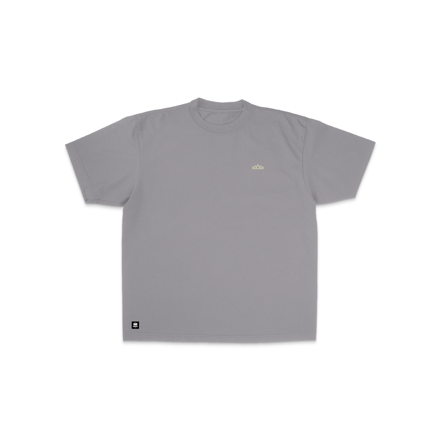 Premium Logo Tee - Concrete w/ Cream