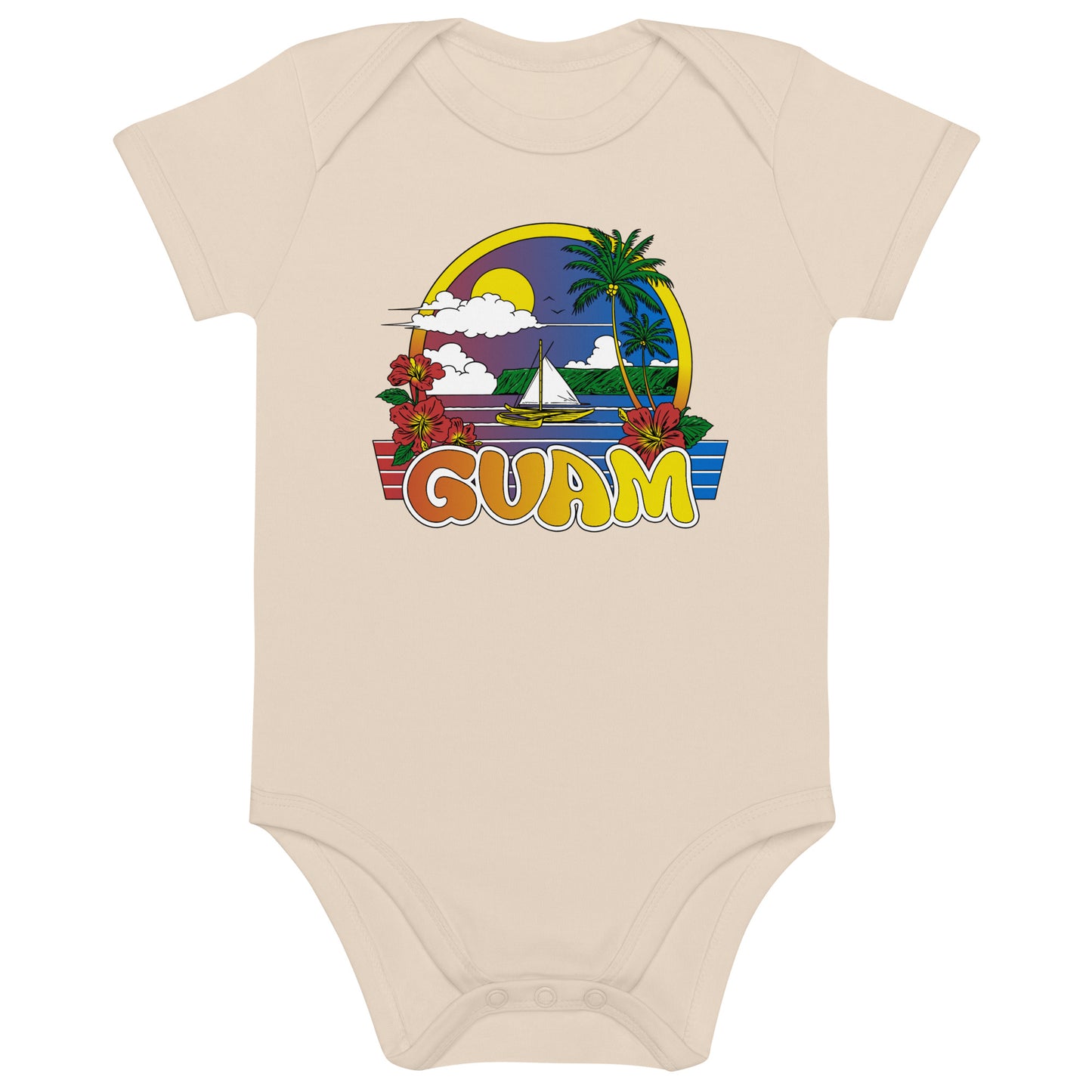Retro Guam baby bodysuit